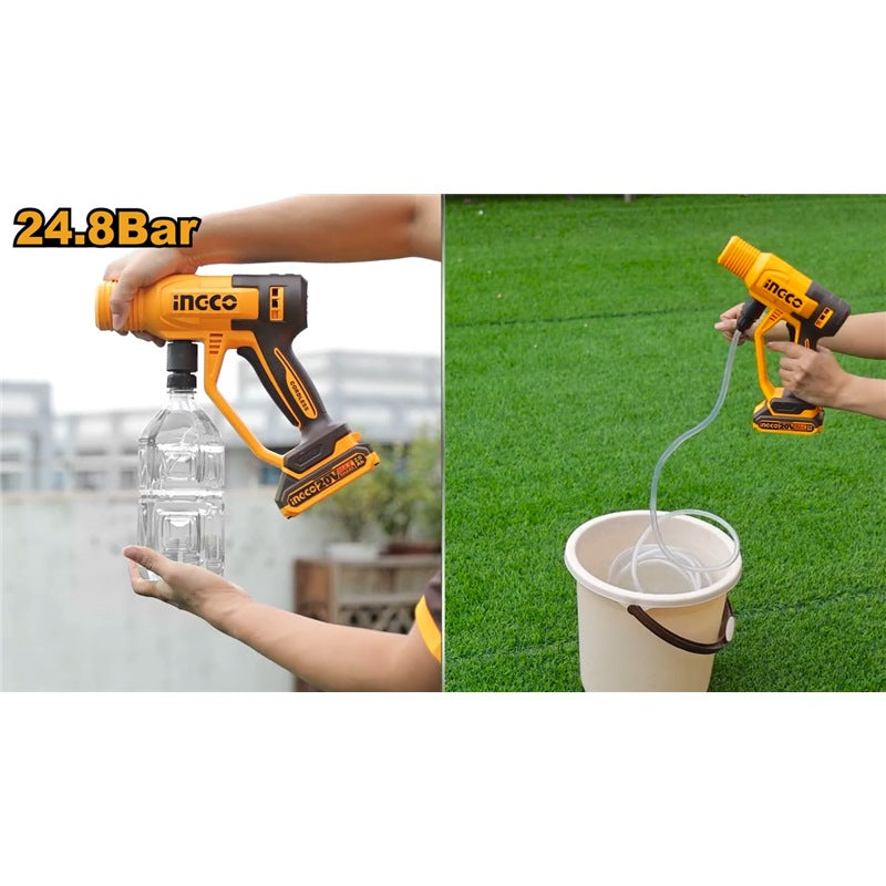 Pack triple professionnel INGCO 20V (Karcher + Aspirateur + Pistolet)