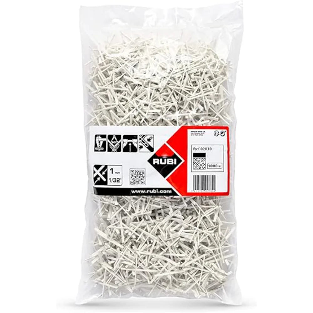 Entretoises en plastique RUBI 1 mm Zellige - 2030 (1000 pièces)