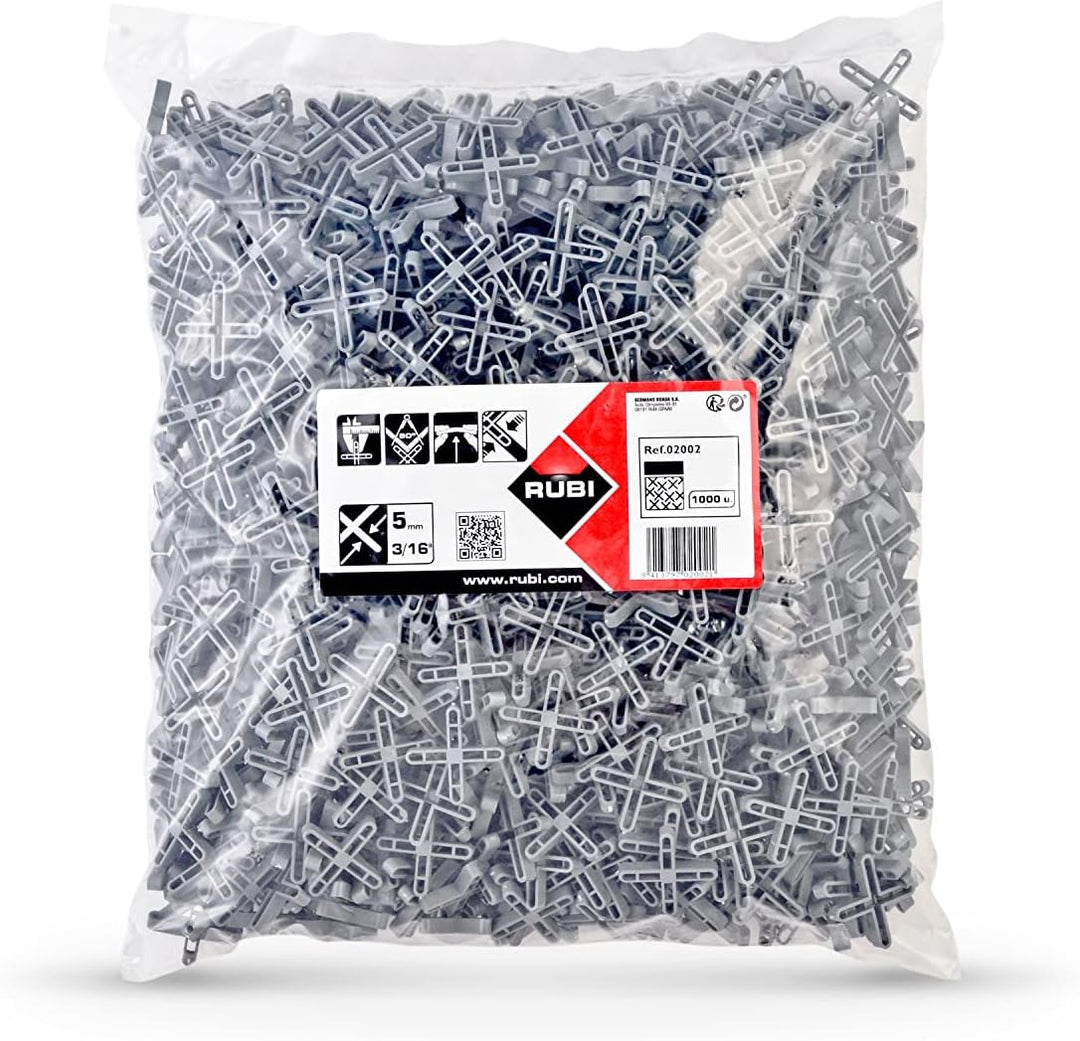 Entretoises en plastique RUBI 5 mm (1000 pièces)