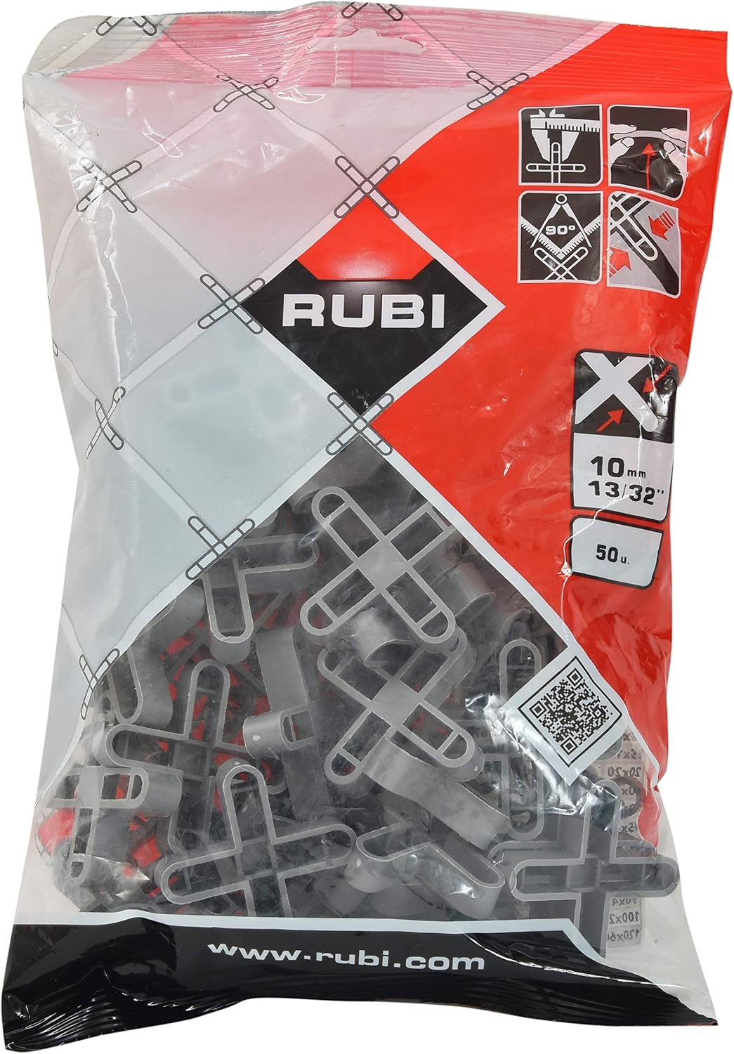 Entretoises Zellige en plastique RUBI 10 mm - 2905 (50 pièces)