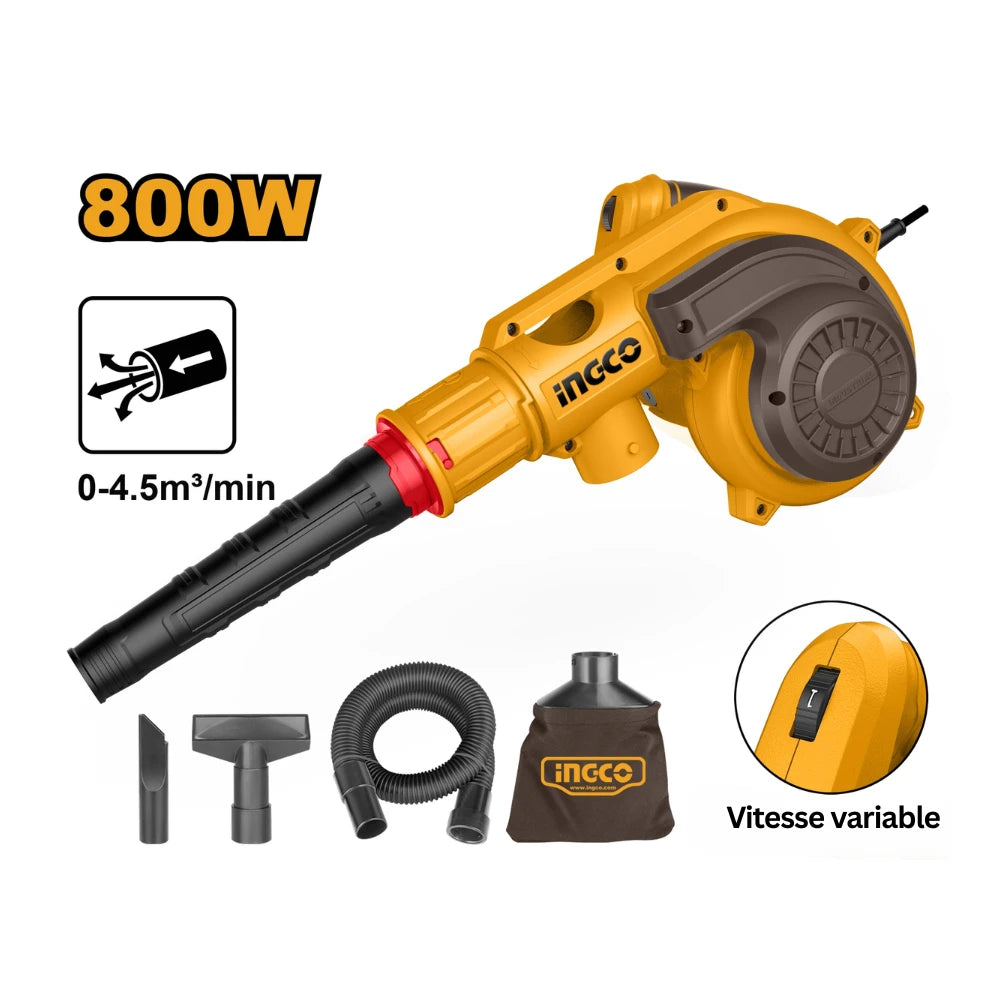 Aspirateur INGCO-Sover et puissant de 800 W (vitesse variable)