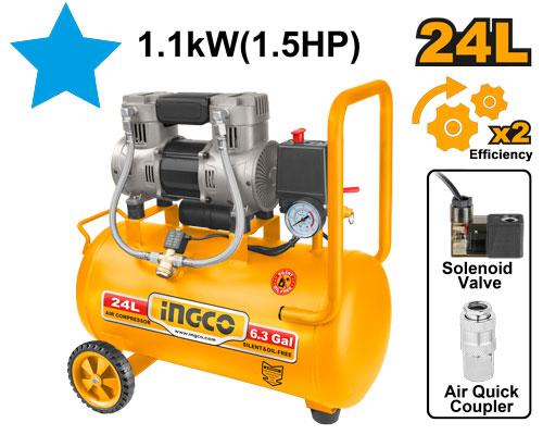 Compresseur silencieux INGCO 24L à partir de