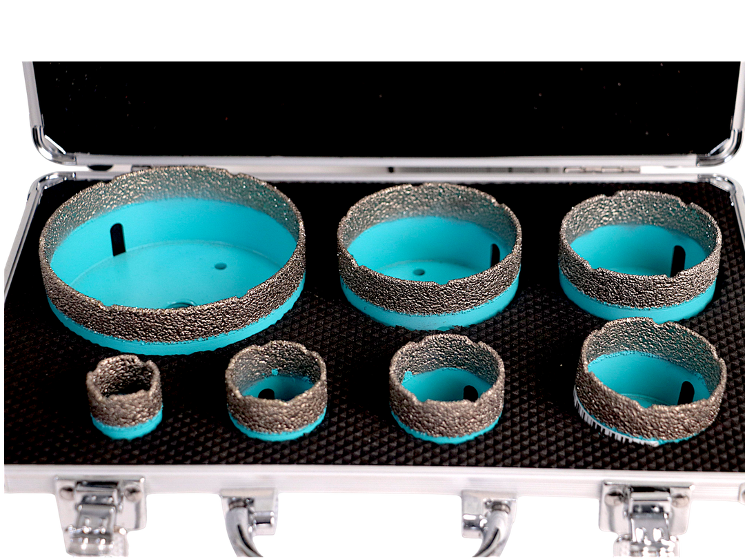 Ensemble de 7 forets diamantés à sec (20–100 mm) pour la découpe de carreaux de porcelaine, de marbre et de granit (Pays-Bas) 