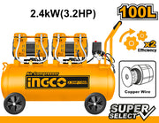 كومبريسور INGCO الصامت 100 لتر (2*1200W)
