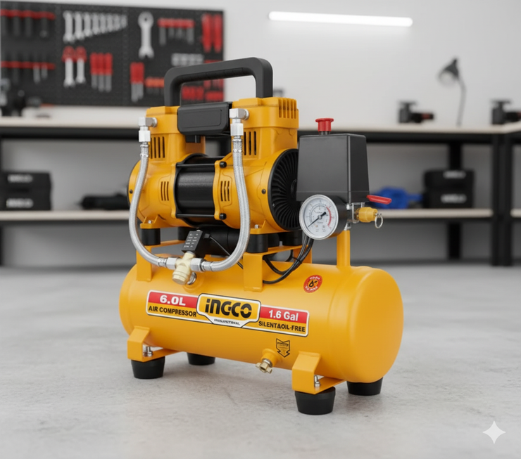 كومبريسور INGCO الصامت 6 لتر