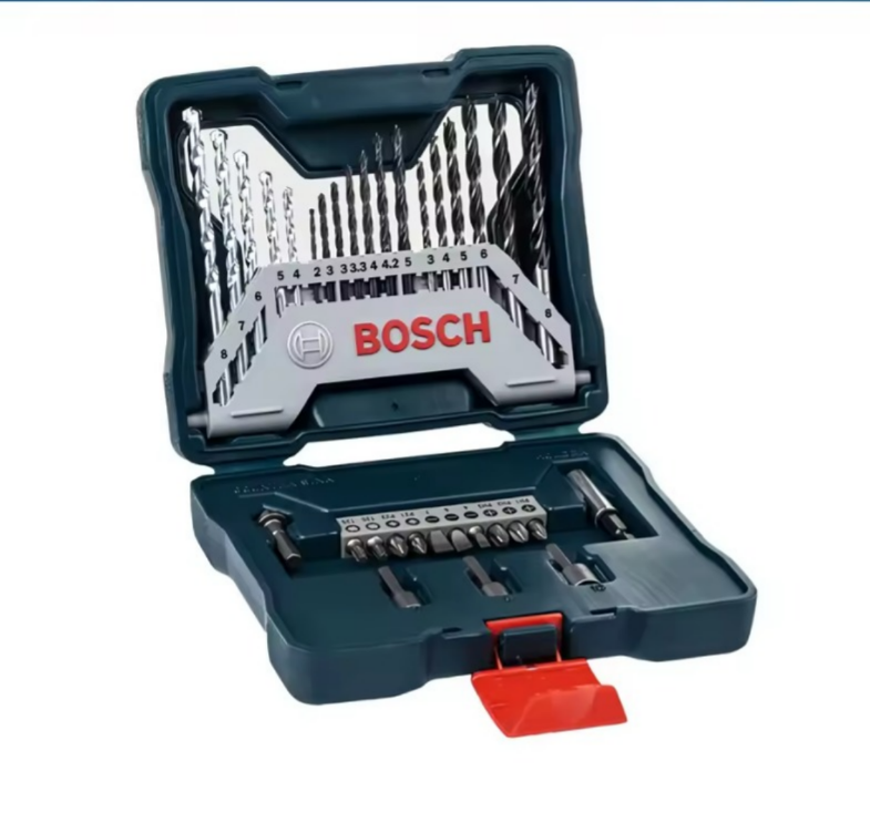 طقم لقم وثقاب Bosch X-Line 33 قطعة – للخشب والحجر والمعدن