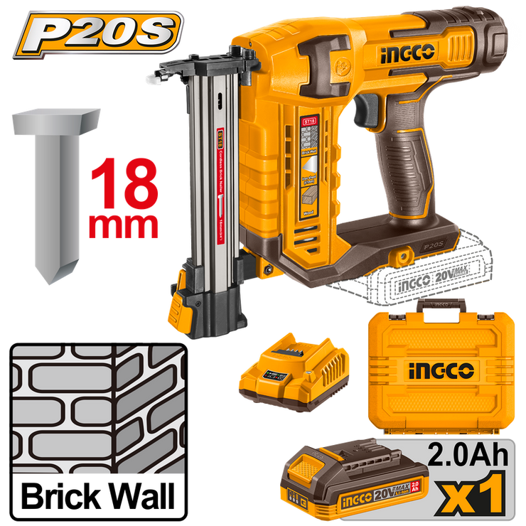 INGCO-دباسة مسامير كهربائية لاسلكية من