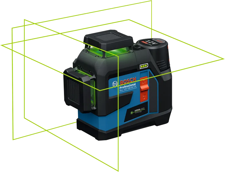 BOSCH Smart Laser GLL 12V-100-33 CG - 3 lignes vertes 360°