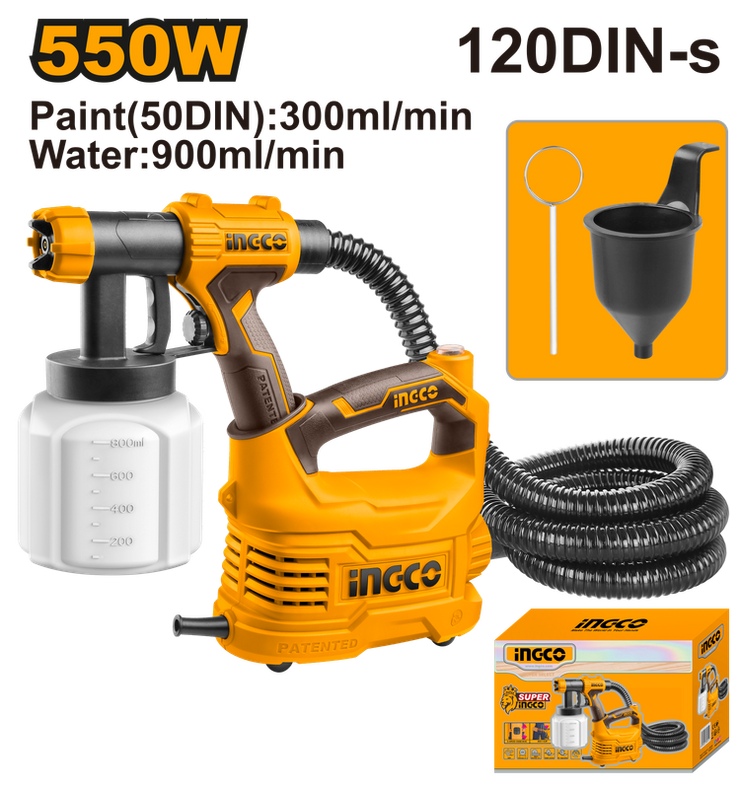 INGCO SPG5008-2 –(HVLP) مسدس رش كهربائي  550 واط
