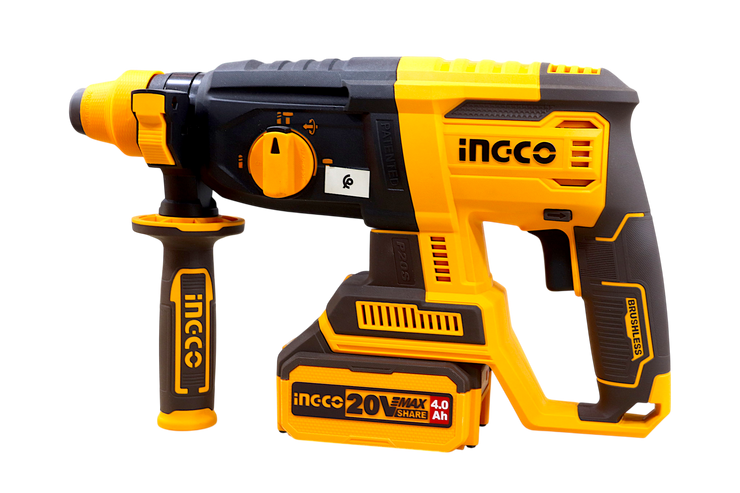 مثقاب مطرقة لاسلكي احترافي – INGCO CRHLI20208 (2.0 J / 20 V – Brushless)