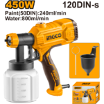 Pistolet à Peinture Électrique HVLP INGCO 450 W
