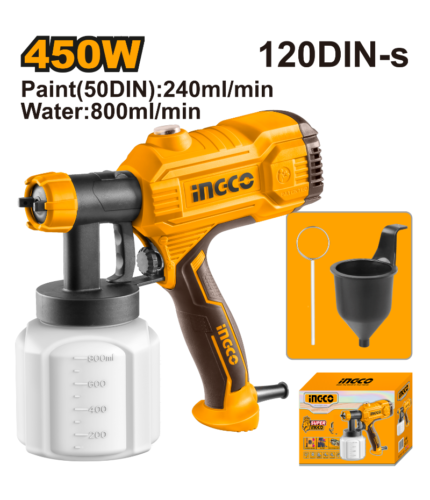 Pistolet à Peinture Électrique HVLP INGCO 450 W