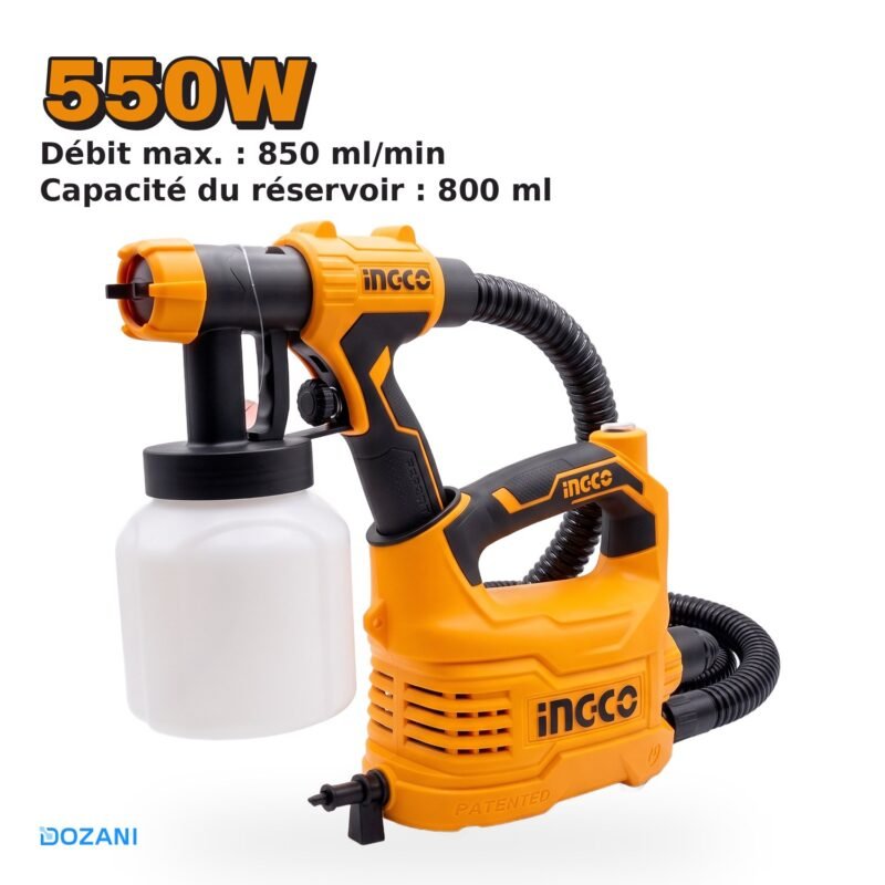 Pistolet à peinture électrique HVLP INGCO Industrial 550 W