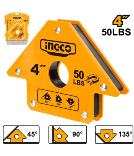 Équerre Magnétique de Soudage 4" INGCO AMWH50041 (Capacité 50 LBS / 22,5 kg)