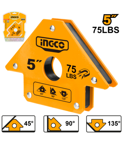 Équerre Magnétique de Soudage 5" INGCO AMWH75051 (Capacité 75 LBS / 34 kg)