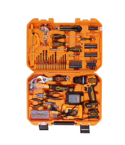 Coffret d'Outillage Complètement Équipé INGCO HKTHP21661 Perceuse Visseuse 20V Brushless (166 Pièces)