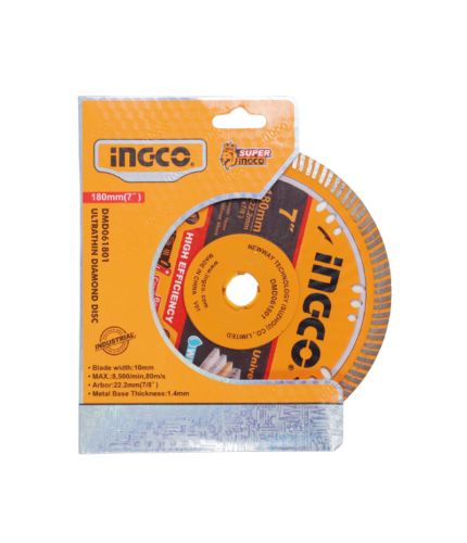 Disque Diamant Ultra-Mince 180 mm INGCO DMD061801 pour Carrelage, Granite et Matériaux de Construction