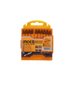 Jeu de 10 Embouts de Vissage à Choc PH2 50 mm INGCO SDBIM11PH223 en Acier S2 avec Boîte de Rangement