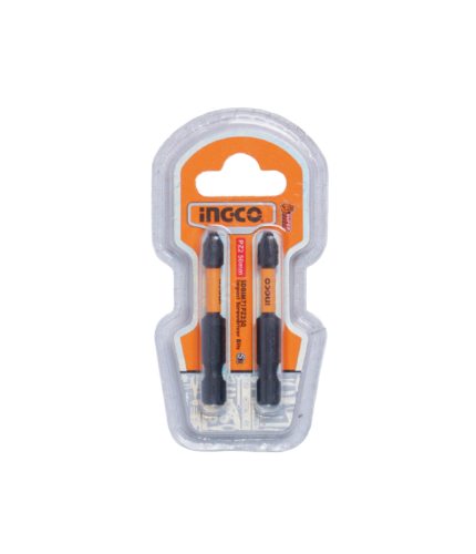 Jeu de 2 Embouts de Vissage à Choc PZ2 50 mm INGCO SDBIM71PZ250 en Acier S2