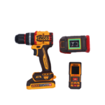 Kit Combo Pro 3 Pièces INGCO 20V Perceuse à Percussion Brushless 76Nm + Niveau Laser Autonivelant + Télémètre Laser 70m
